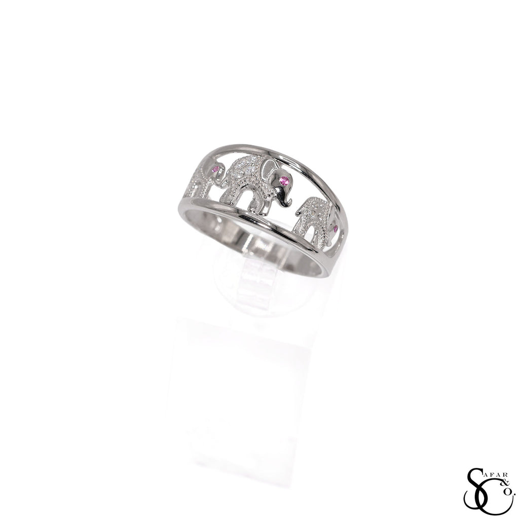 925 Sterling Silver Elephant Ring