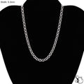 925 Sterling Silver 5.3mm Flat Pave Mariner Chain
