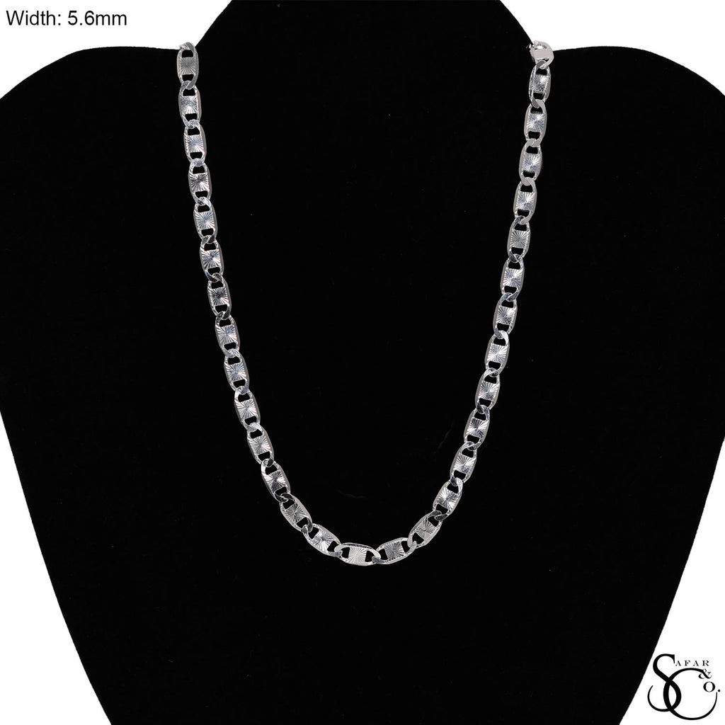 925 Sterling Silver 5.6mm Valentino Chain