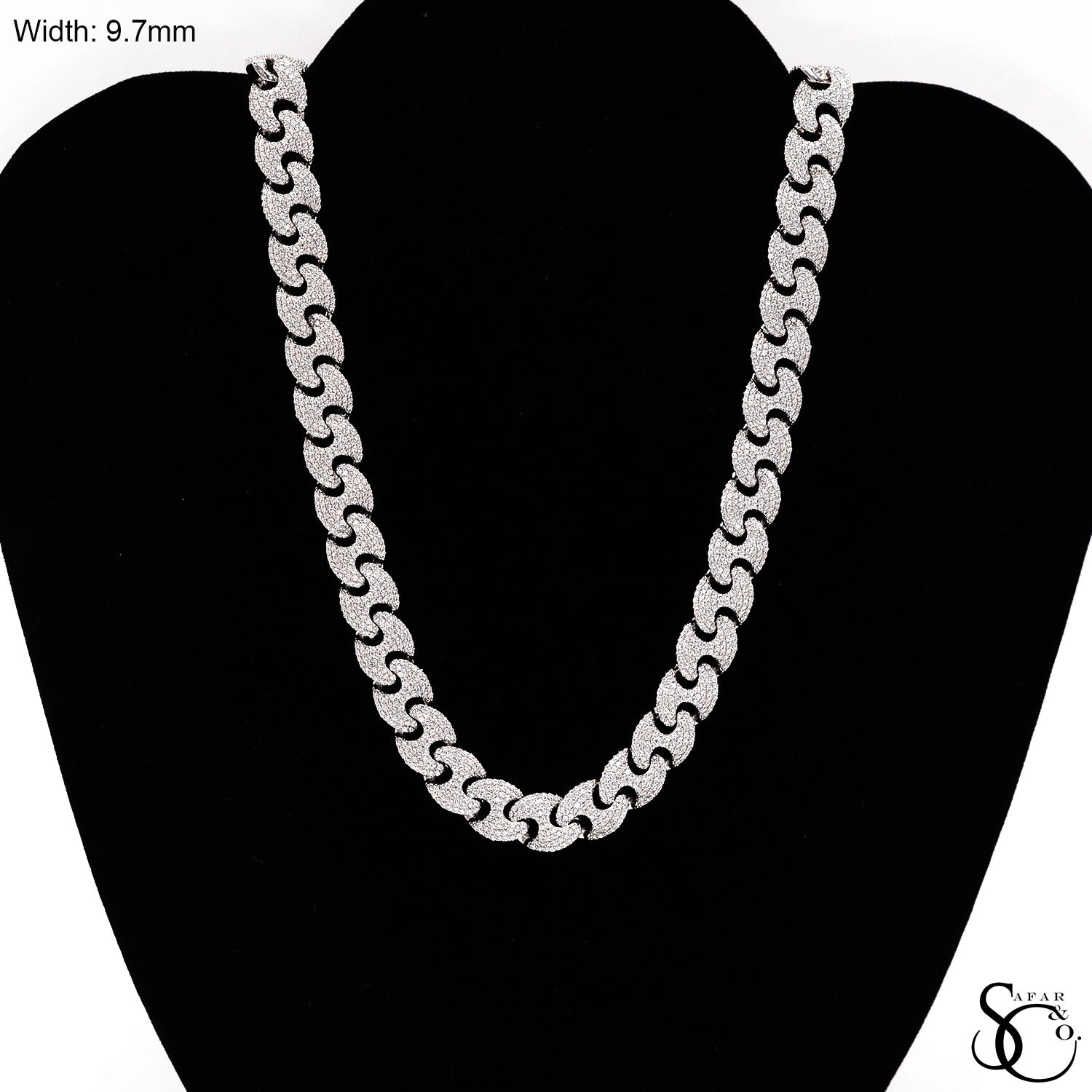 925 Sterling Silver Hip Hop CZ Iced Out Chain