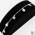 925 Sterling Silver Fancy Figaro Sun Bracelet
