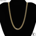 925 Sterling Silver Yellow Gold Plated 6.6mm Miami Cuban Chain