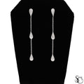 925 Sterling Silver Tear Drop Dangle Drop Earrings