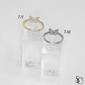 925 Sterling Silver Butterfly Ring - 7Y 7W