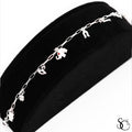 925 Sterling Silver Fancy Paperclip Owl Sunflower Evil Eye Elephant Horseshoe Lucky 7 Bracelet