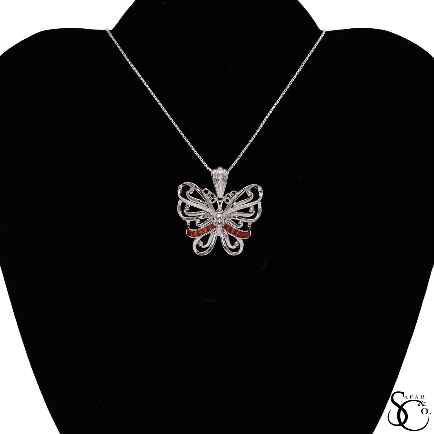925 Sterling Silver Butterfly Charm Pendant