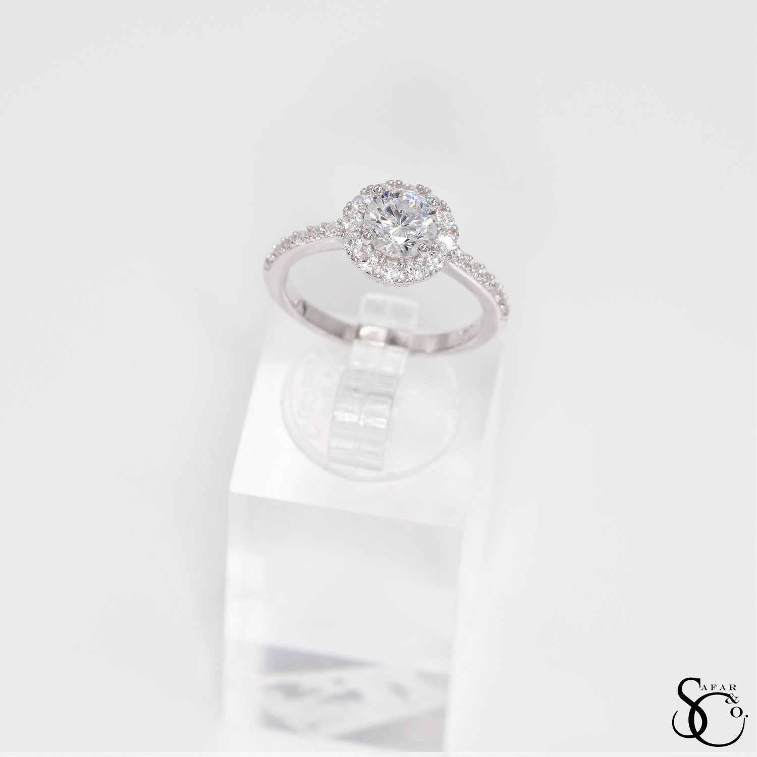 925 Sterling Silver Solitaire Round Ring - #7