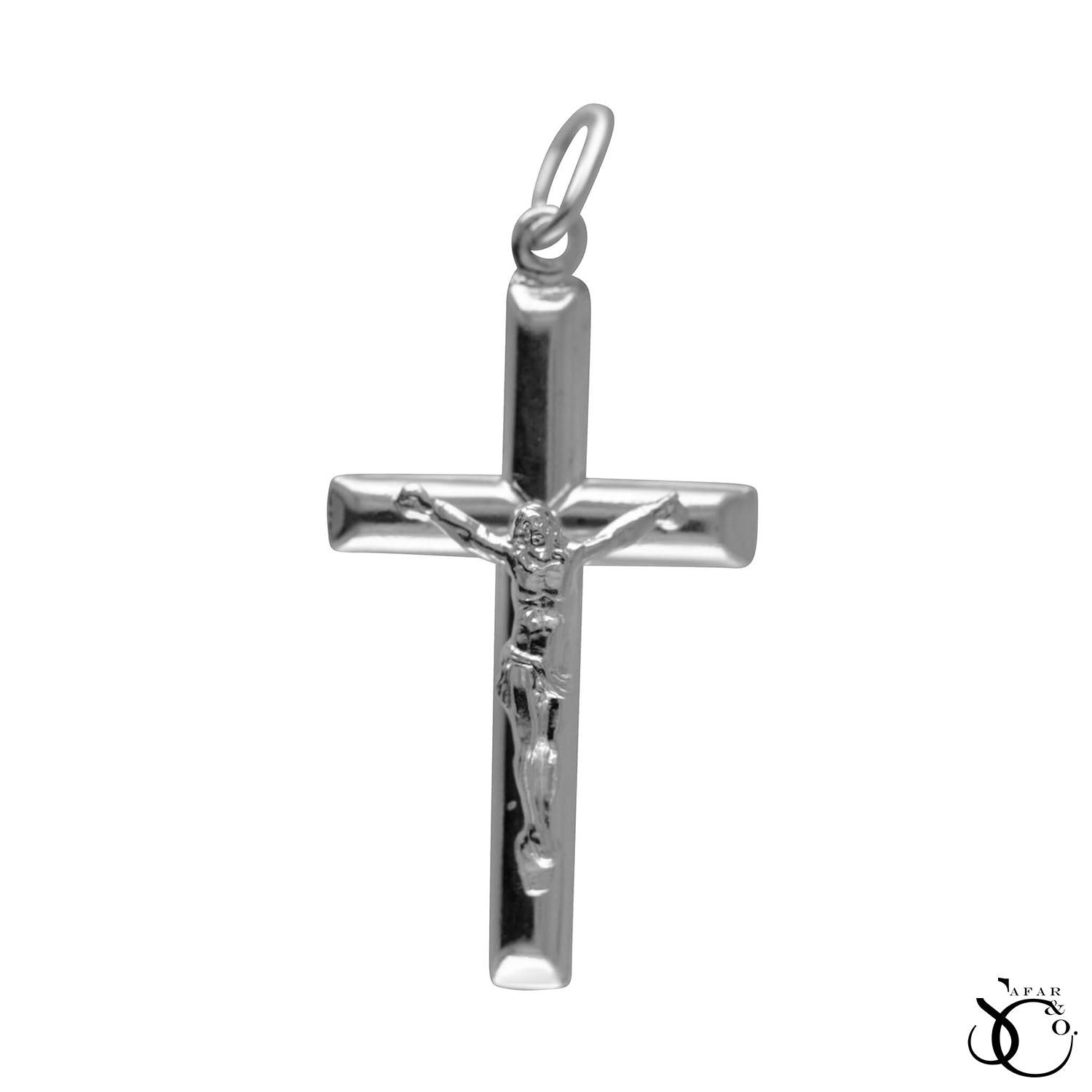 925 Sterling Silver Jesus Cross Crucifix Charm Pendant