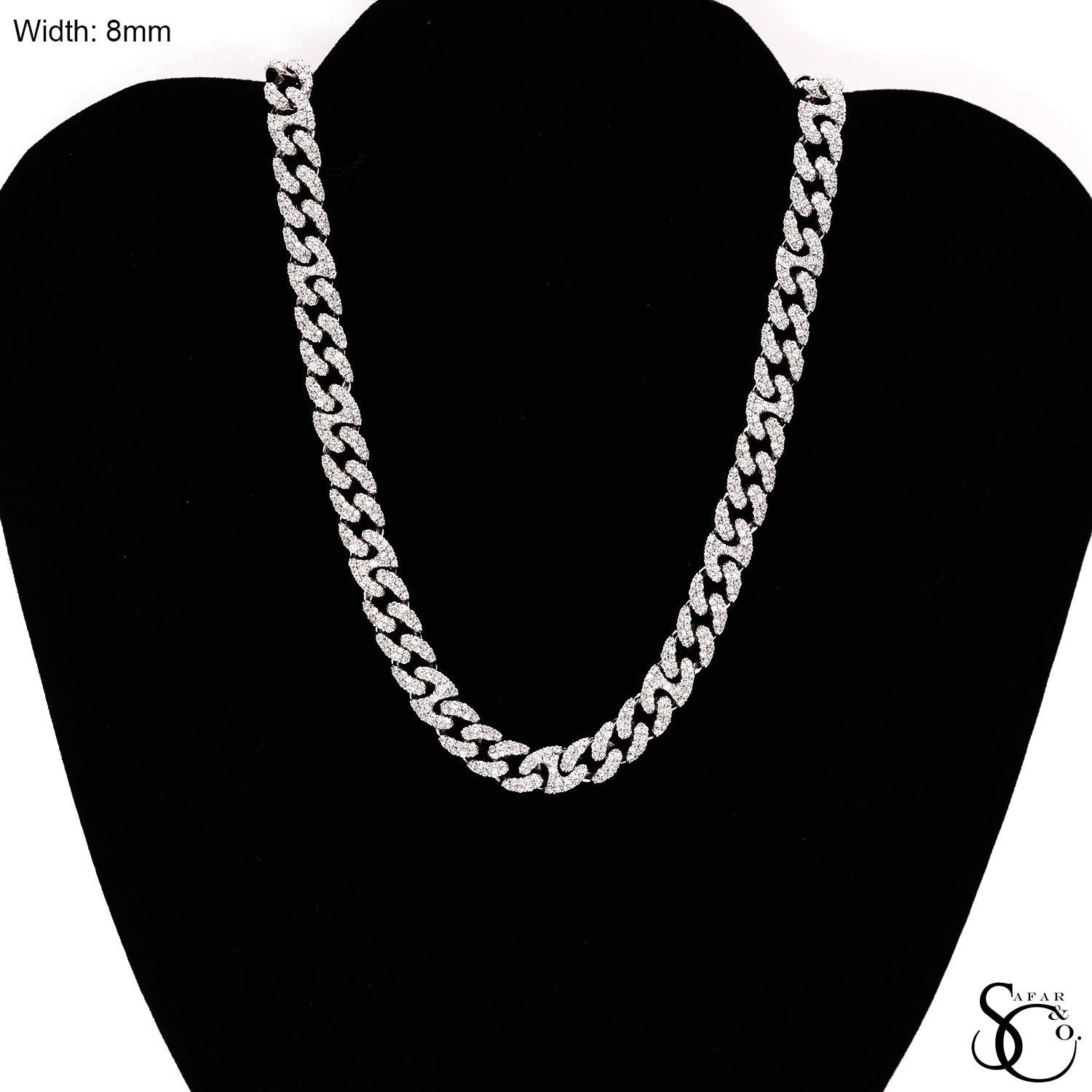 925 Sterling Silver Hip Hop CZ Iced Out Chain