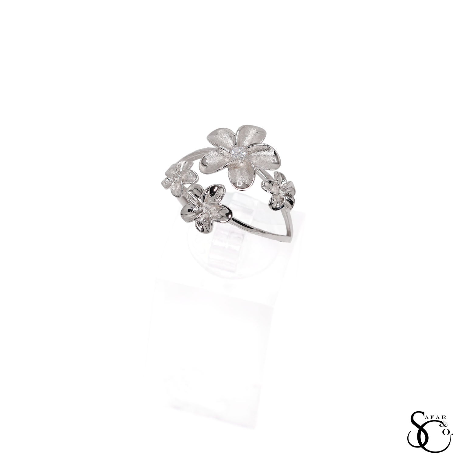 925 Sterling Silver Flower Ring