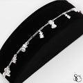 925 Sterling Silver Fancy Figaro Teddy Bear Bracelet