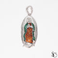 925 Sterling Silver Gold Plated Our Lady of Guadalupe Virgin Mary Charm Pendant
