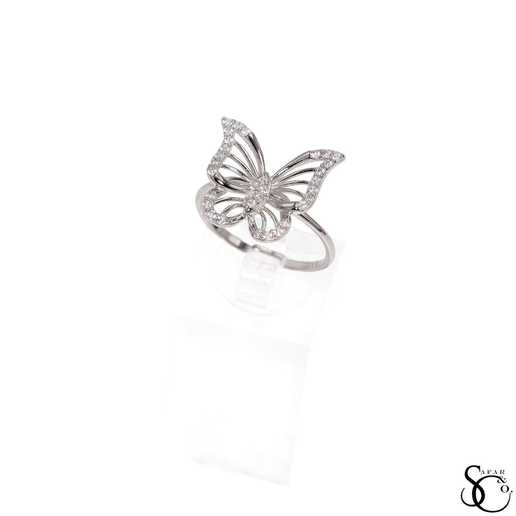 925 Sterling Silver Butterfly Ring