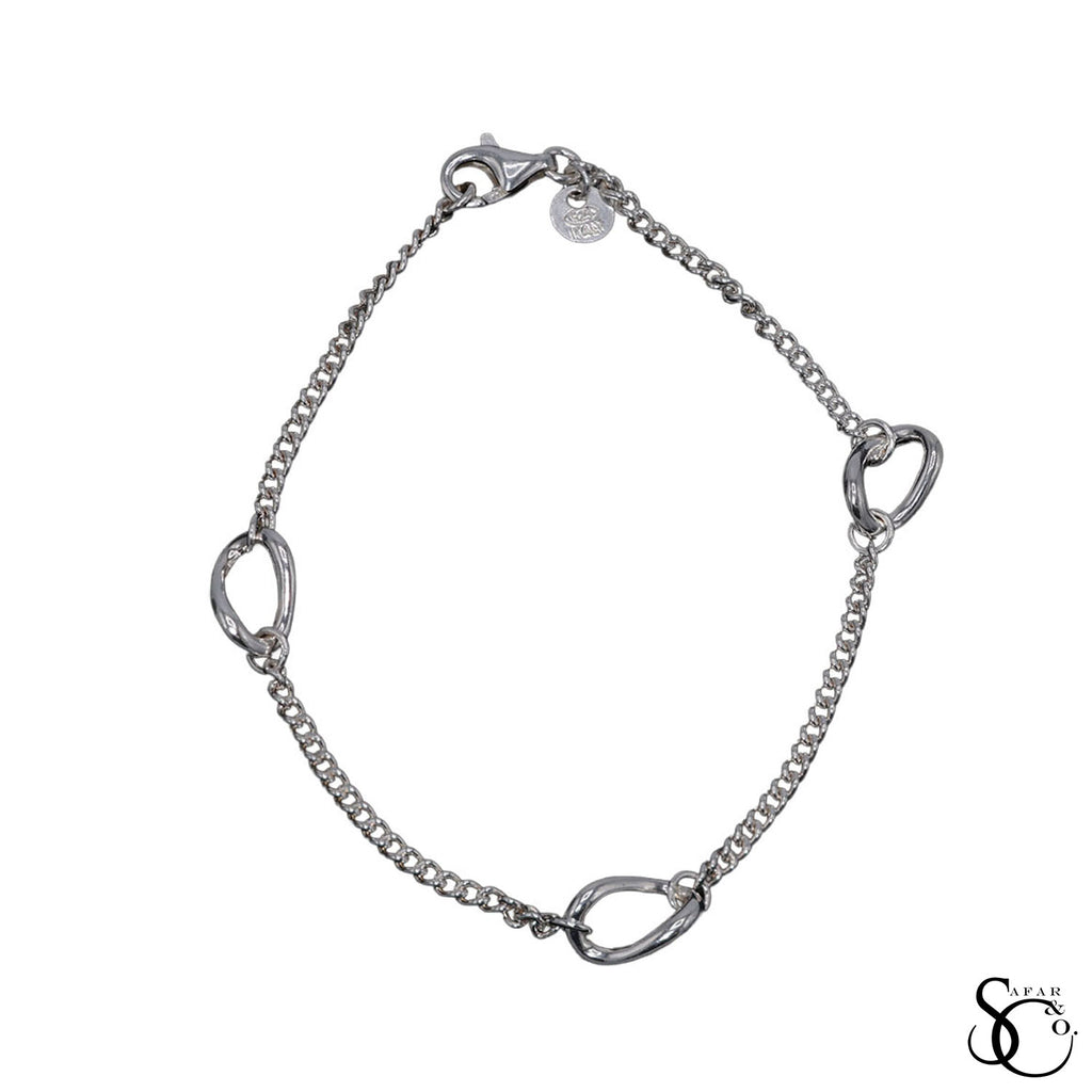 925 Sterling Silver Fancy Infinity Bracelet