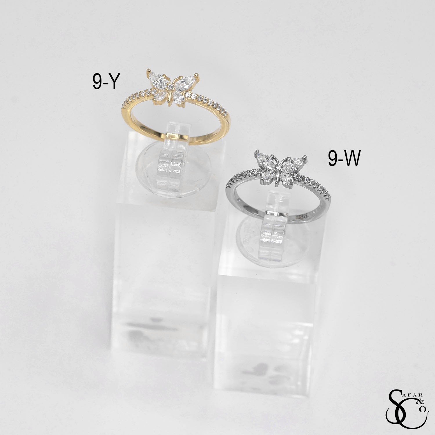925 Sterling Silver Butterfly Ring - 9Y 9W