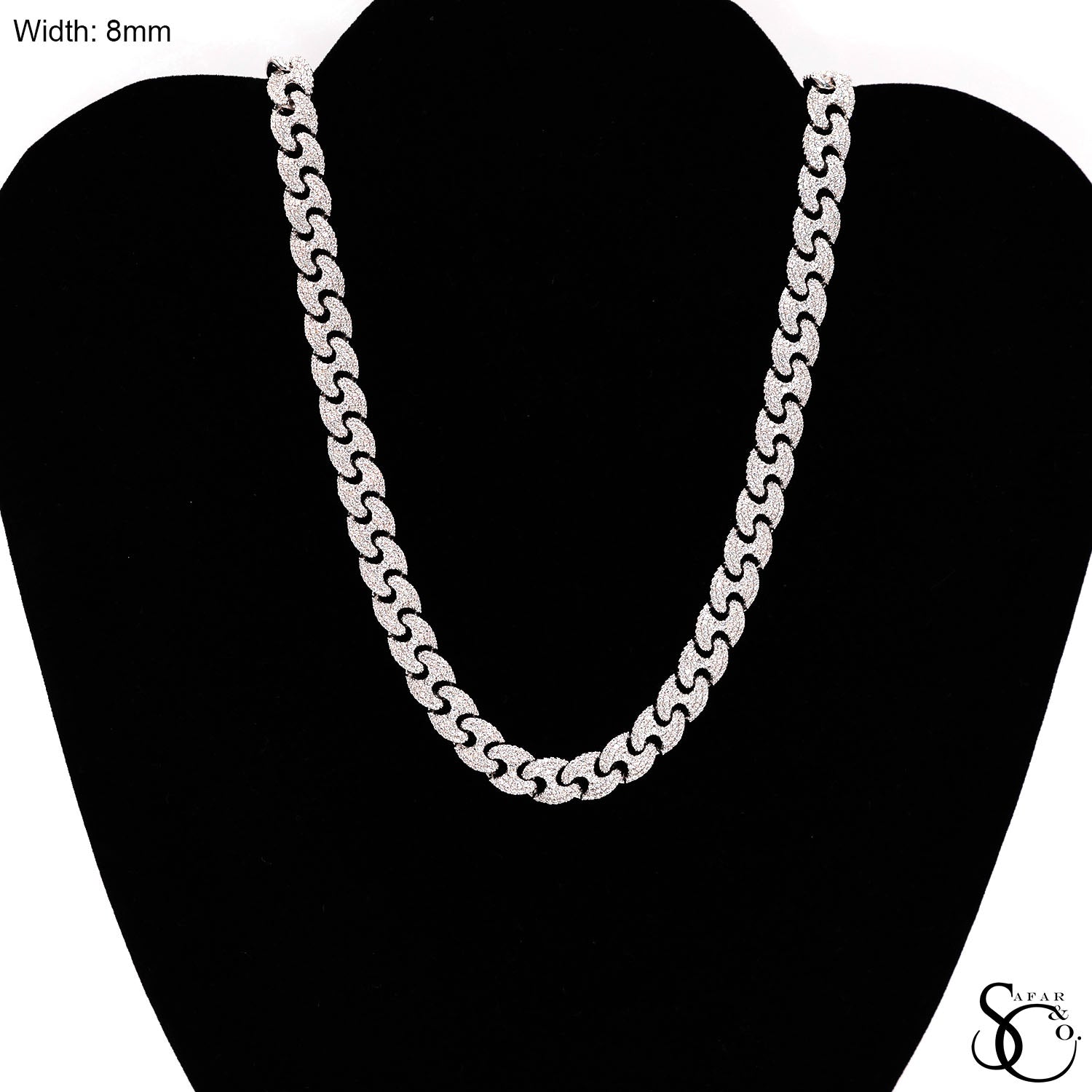 925 Sterling Silver Hip Hop CZ Iced Out Chain