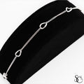 925 Sterling Silver Fancy Infinity Bracelet