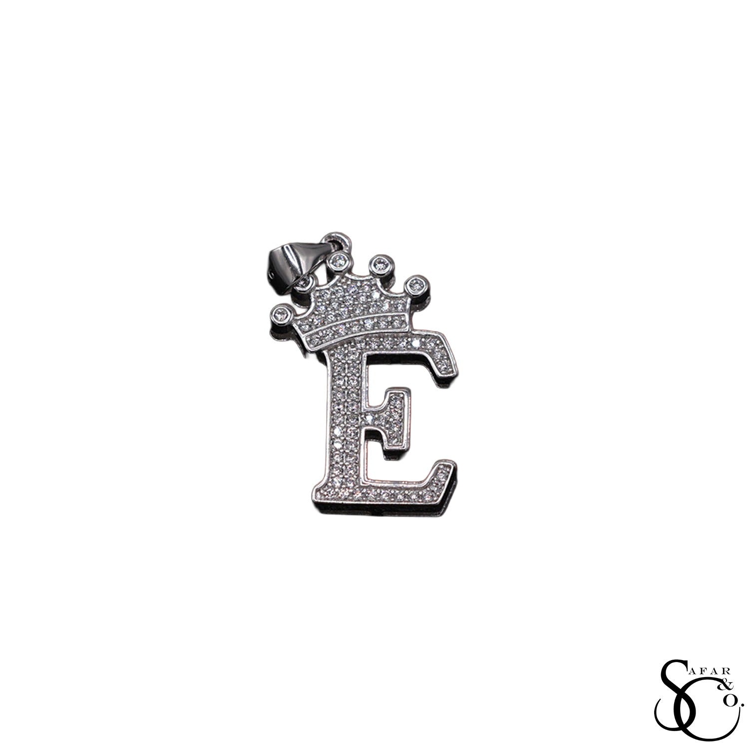925 Sterling Silver Initial Letter Charm Pendant