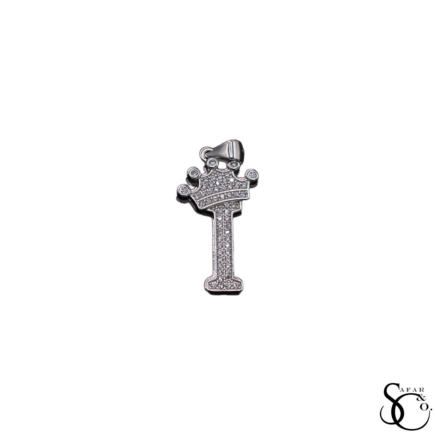 925 Sterling Silver Initial Letter Charm Pendant