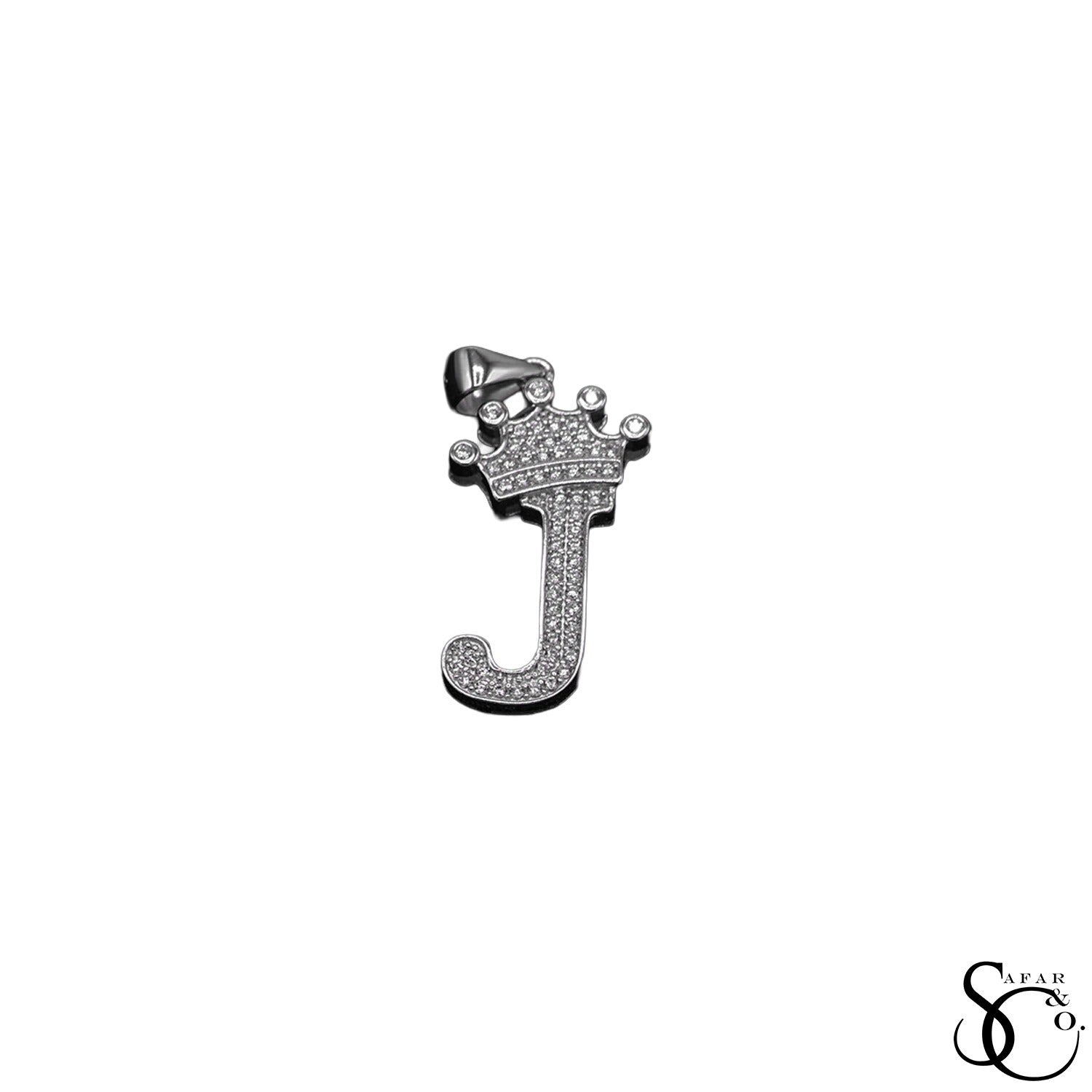 925 Sterling Silver Initial Letter Charm Pendant
