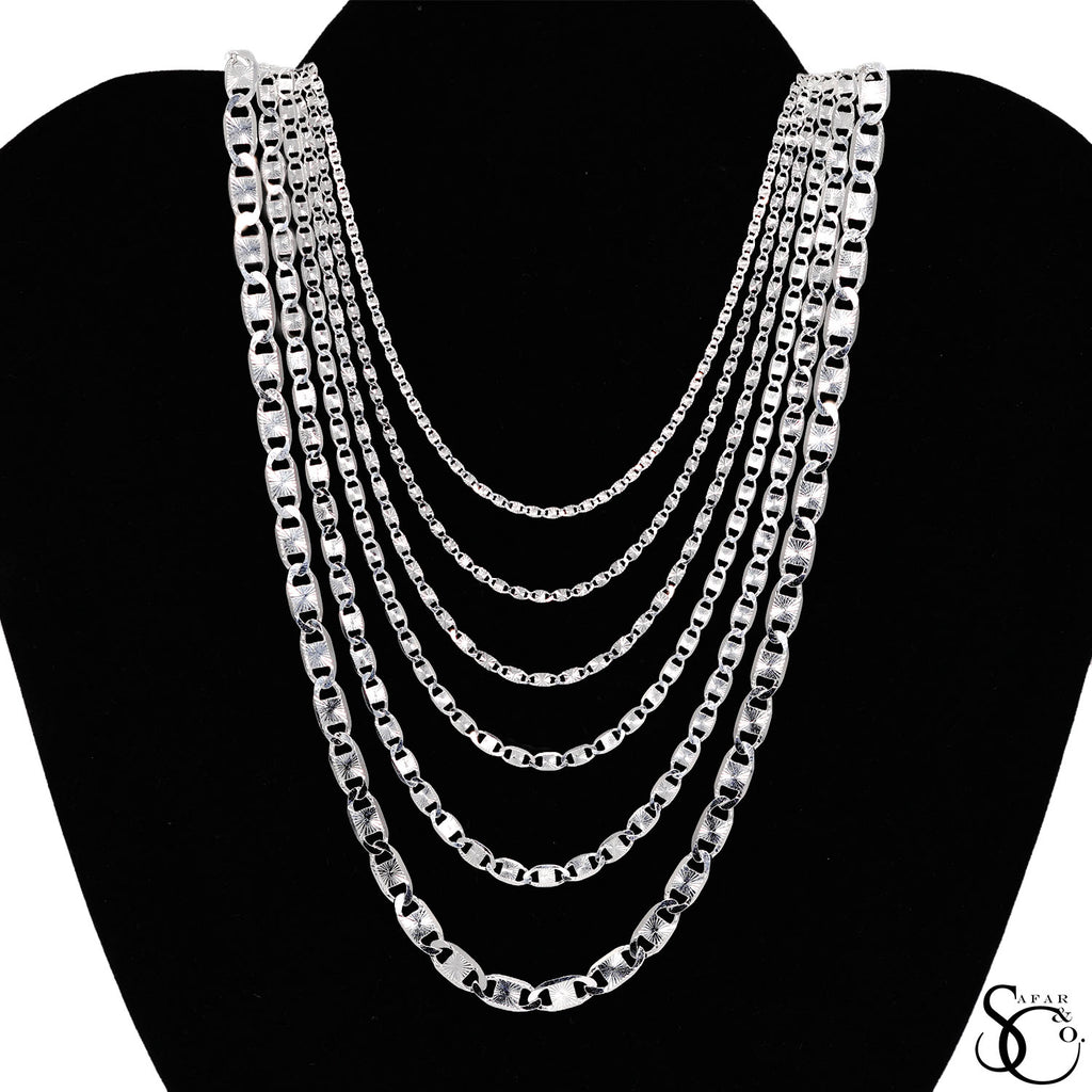 925 Sterling Silver 5.6mm Valentino Chain