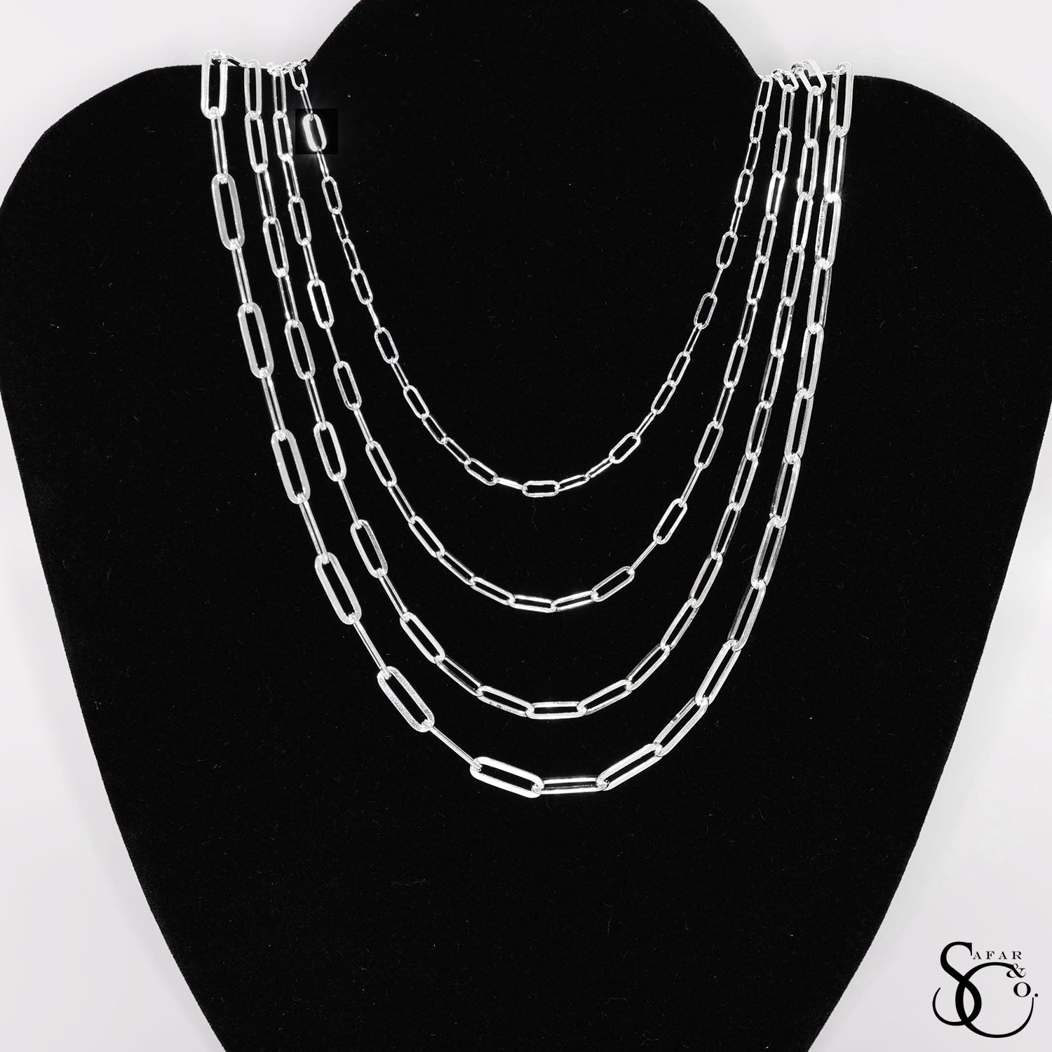 925 Sterling Silver 060 Paperclip Chain