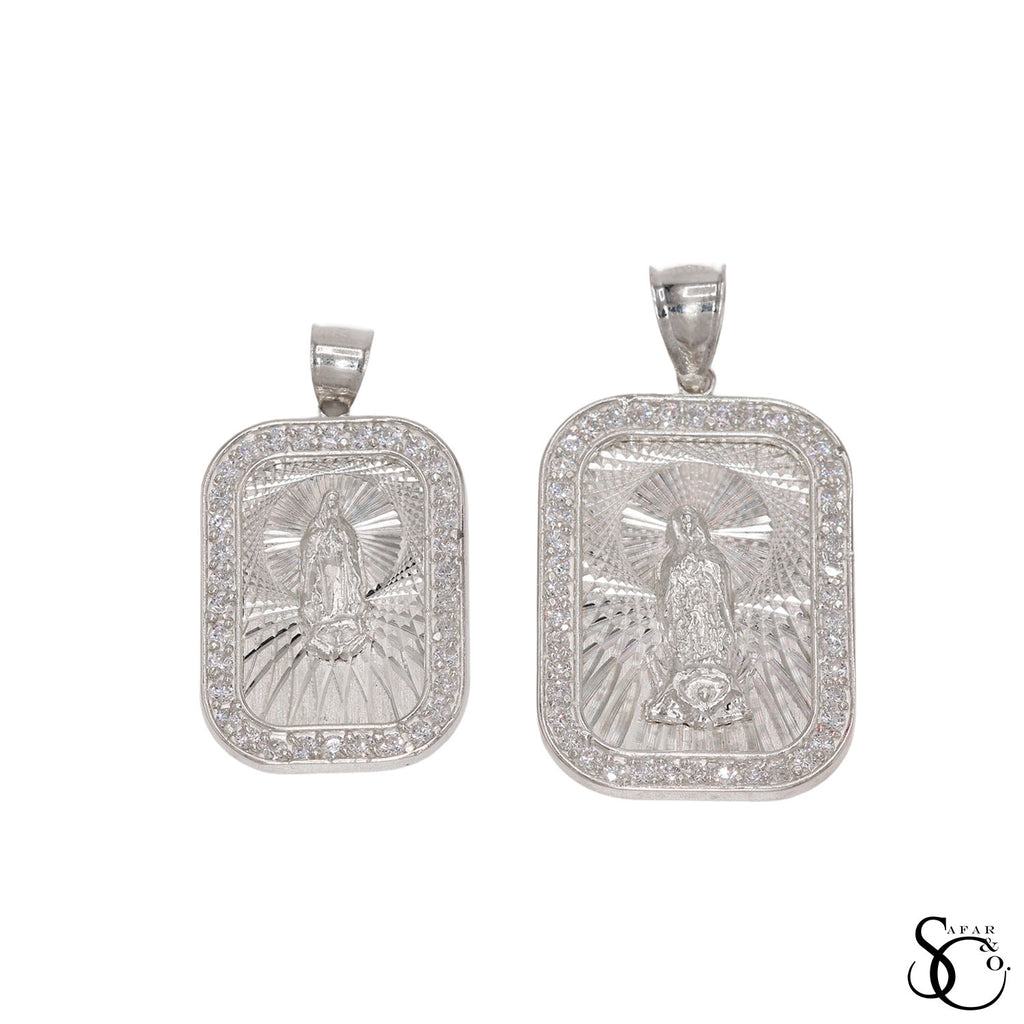925 Sterling Silver Our Lady of Guadalupe Virgin Mary Charm Pendant