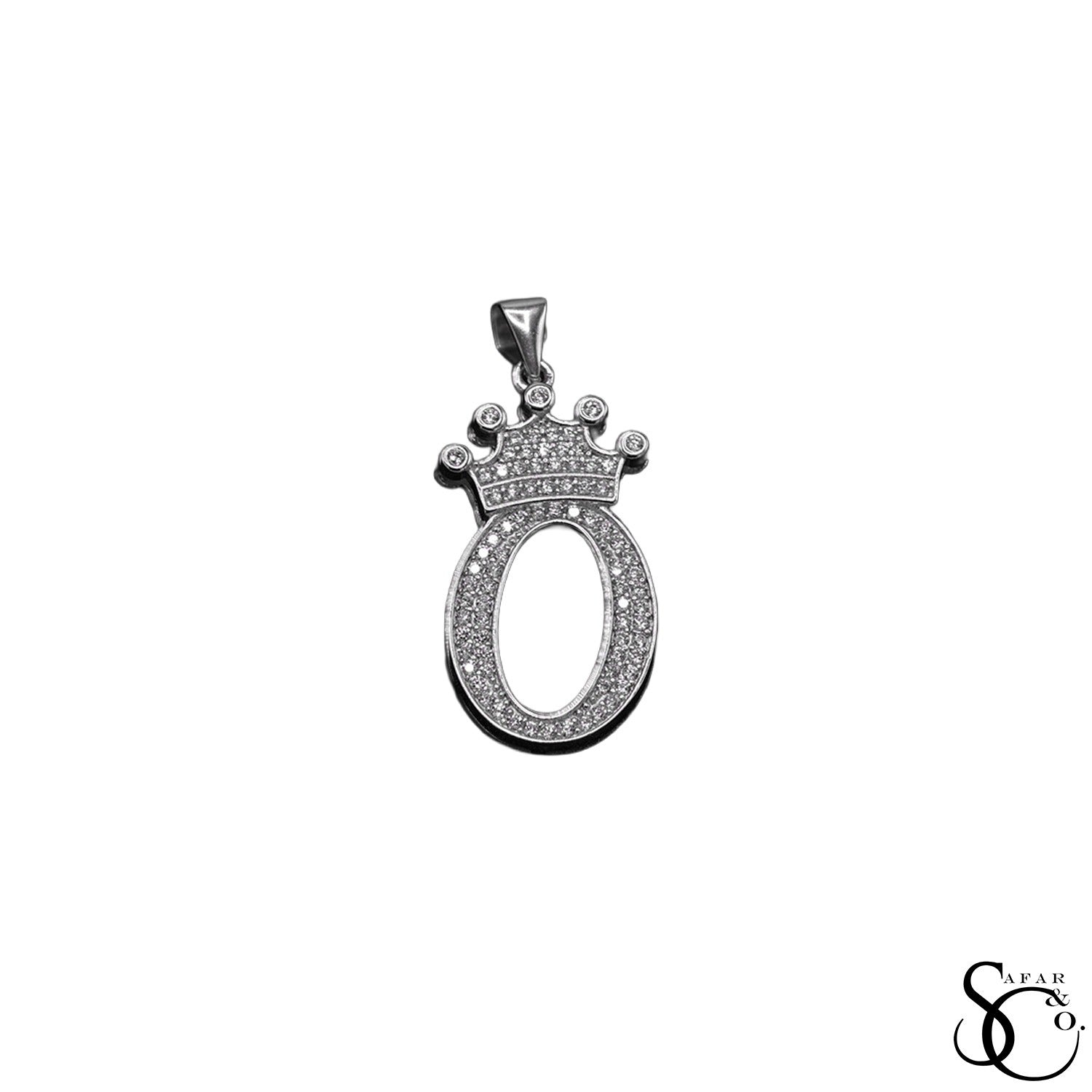 925 Sterling Silver Initial Letter Charm Pendant