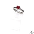 925 Sterling Silver Red Heart Ring