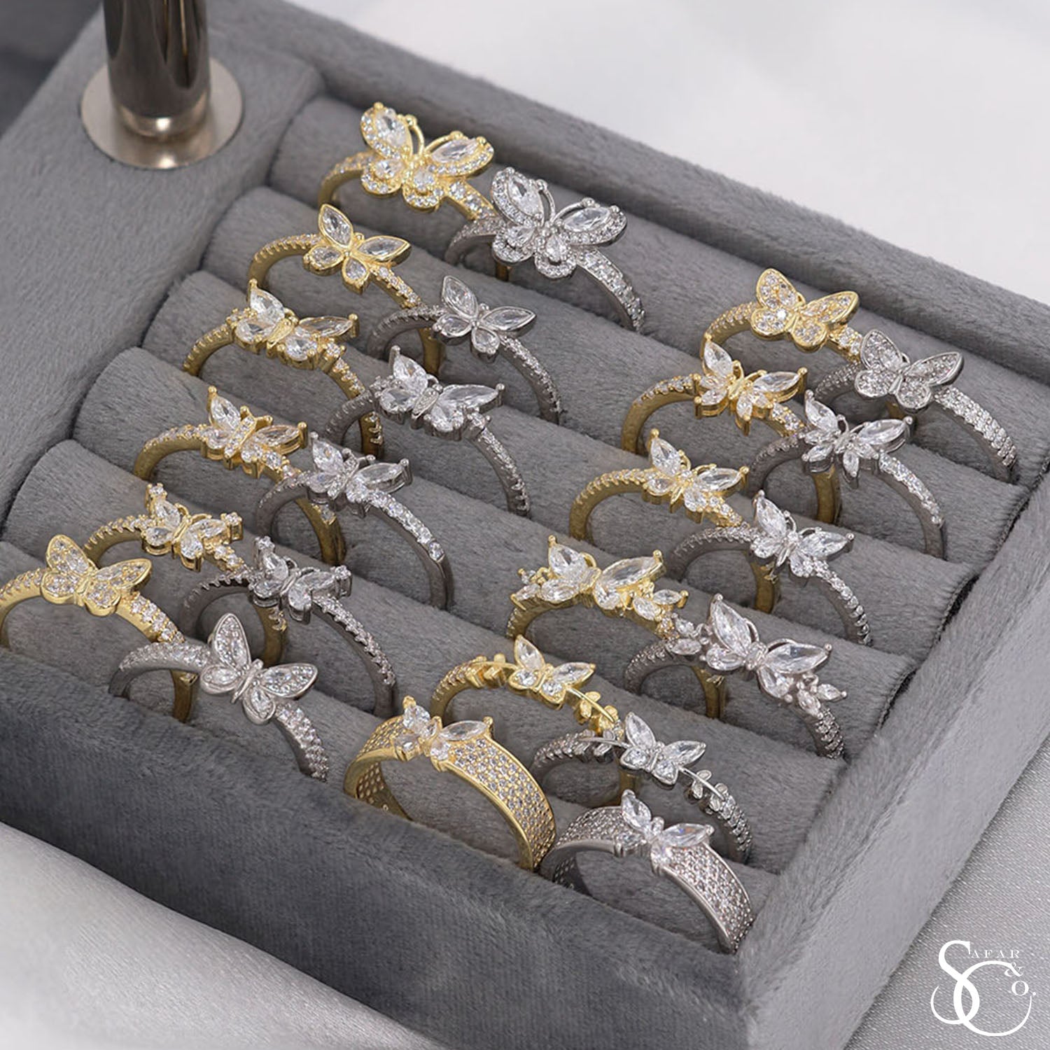 925 Sterling Silver Butterfly Ring - 7Y 7W