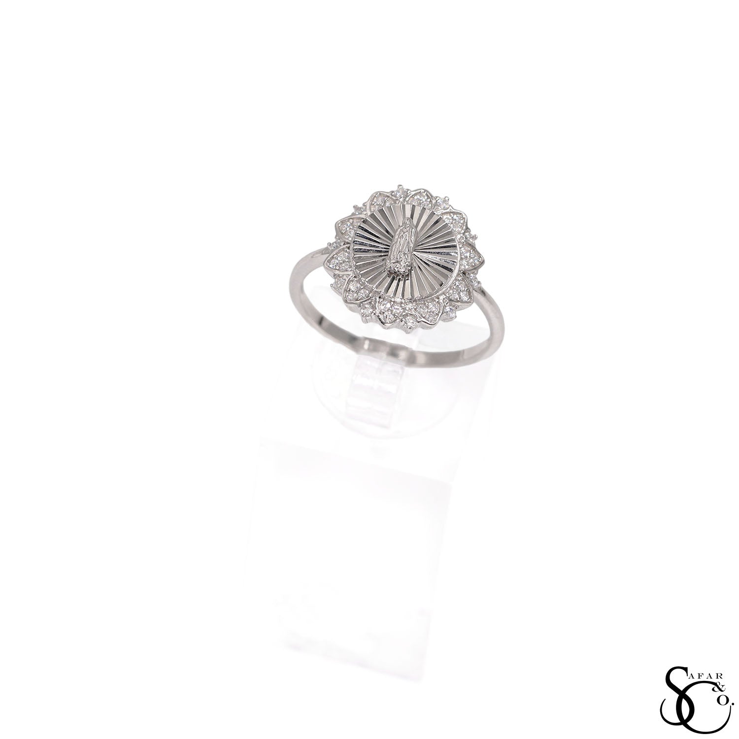 925 Sterling Silver Our Lady of Guadalupe Virgin Mary Ring