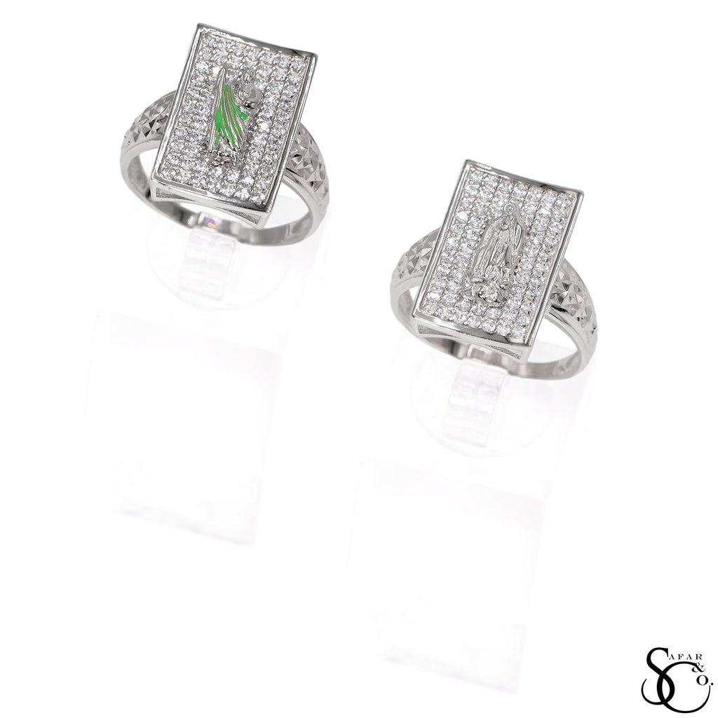 925 Sterling Silver Our Lady of Guadalupe Virgin Mary Ring