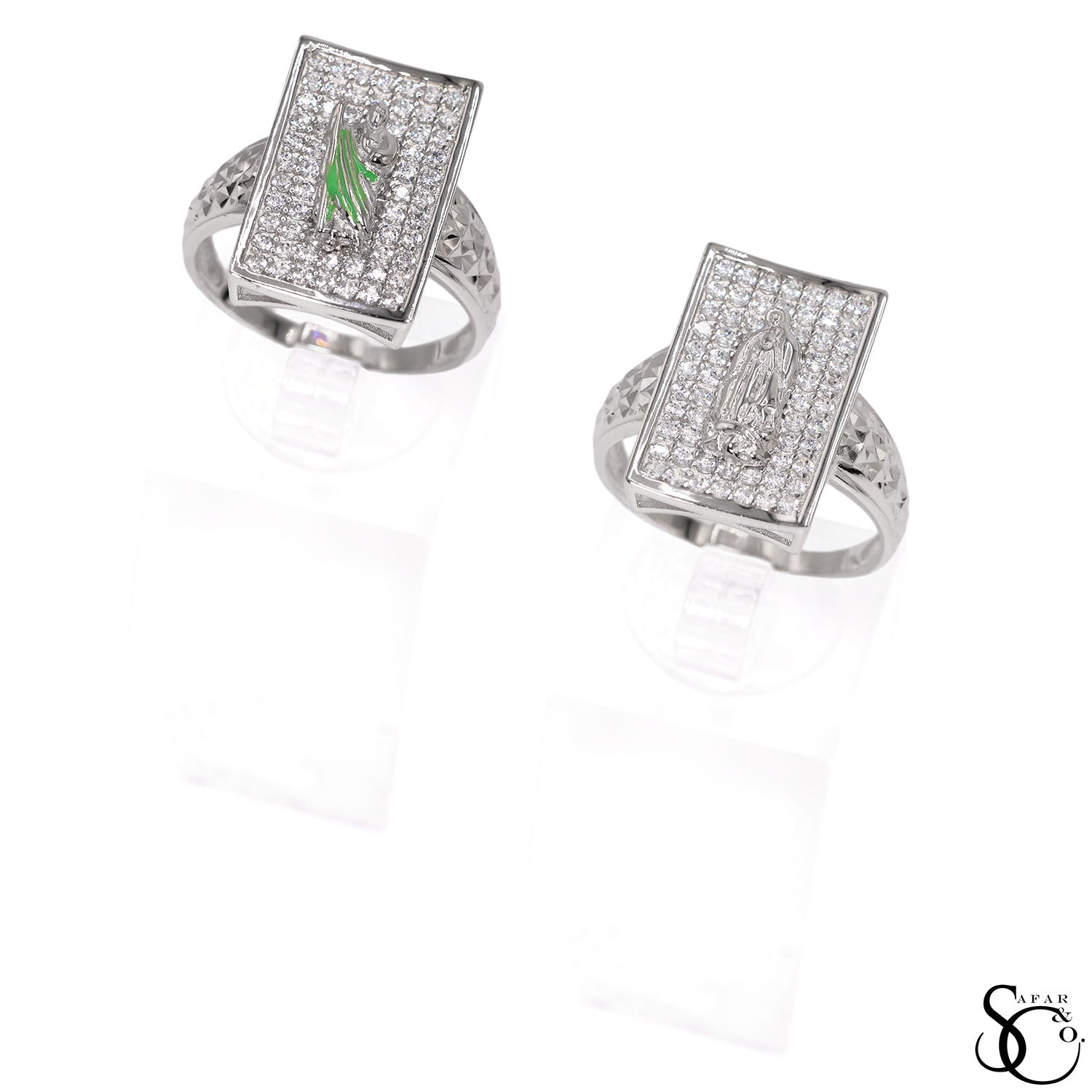 925 Sterling Silver Our Lady of Guadalupe Virgin Mary Ring