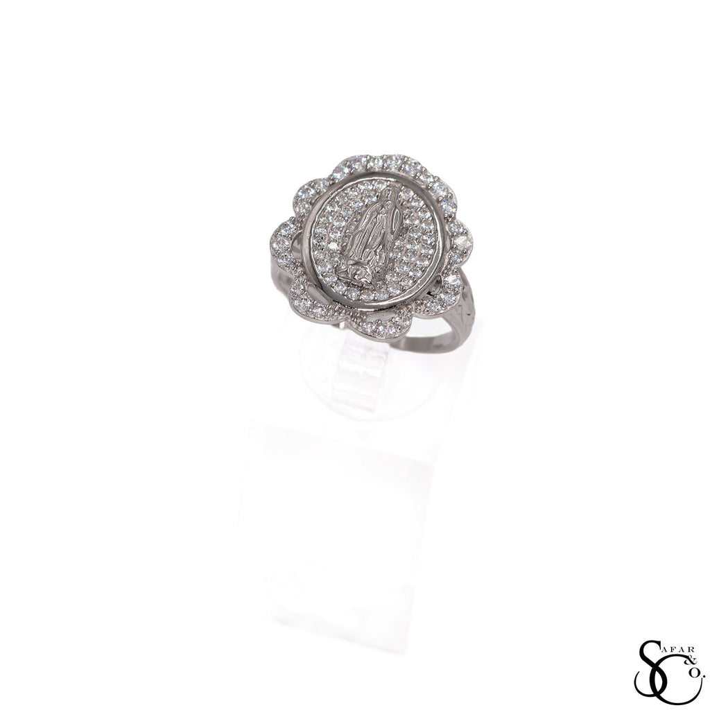 925 Sterling Silver Our Lady of Guadalupe Virgin Mary Ring