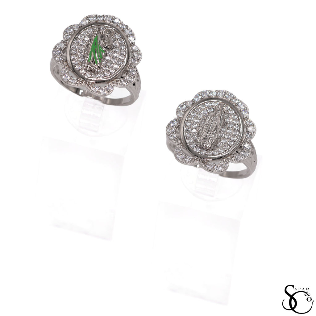 925 Sterling Silver Our Lady of Guadalupe Virgin Mary Ring