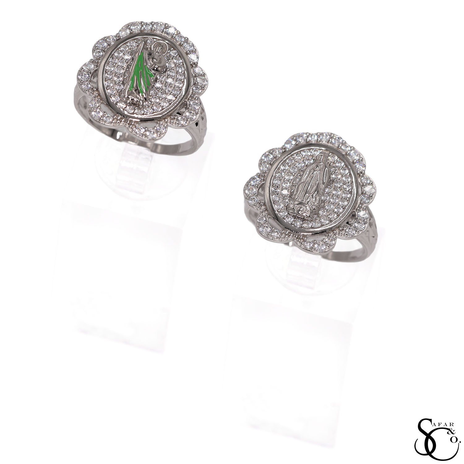 925 Sterling Silver Our Lady of Guadalupe Virgin Mary Ring