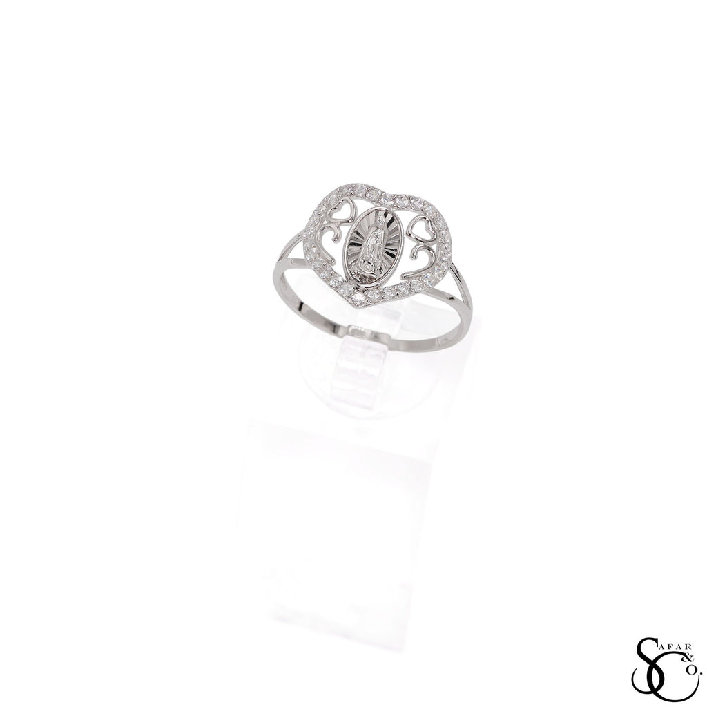 925 Sterling Silver Our Lady of Guadalupe Virgin Mary Ring