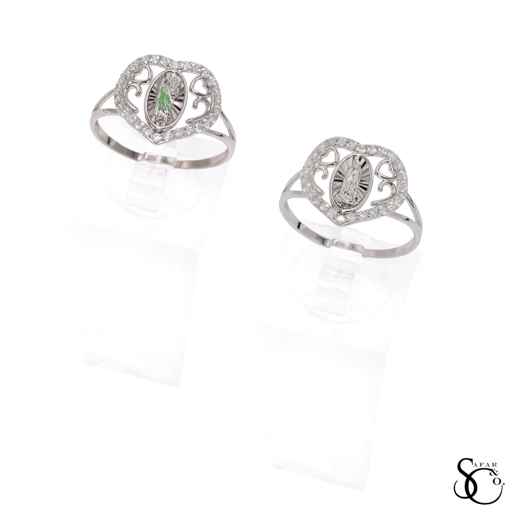 925 Sterling Silver Our Lady of Guadalupe Virgin Mary Ring