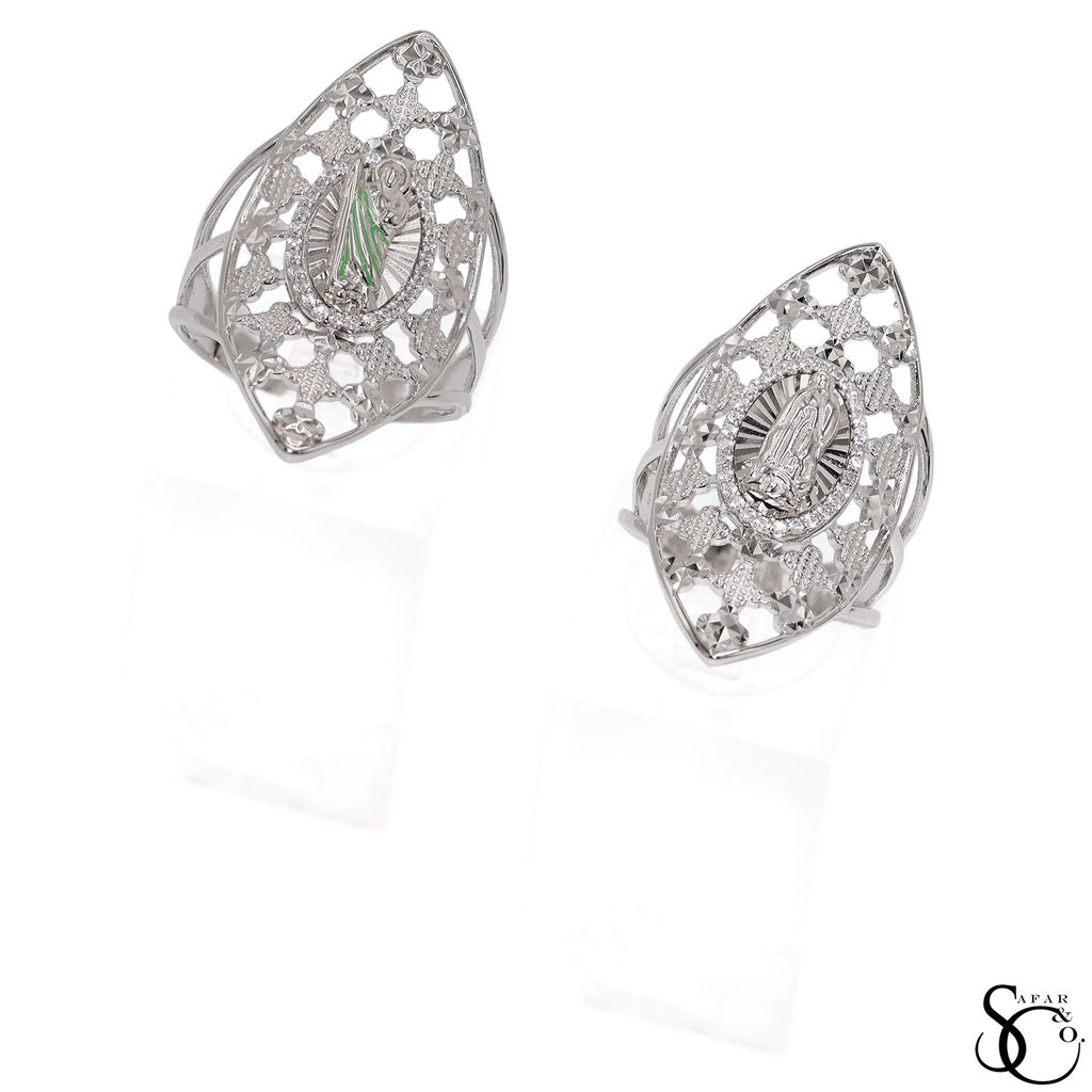 925 Sterling Silver Our Lady of Guadalupe Virgin Mary Ring