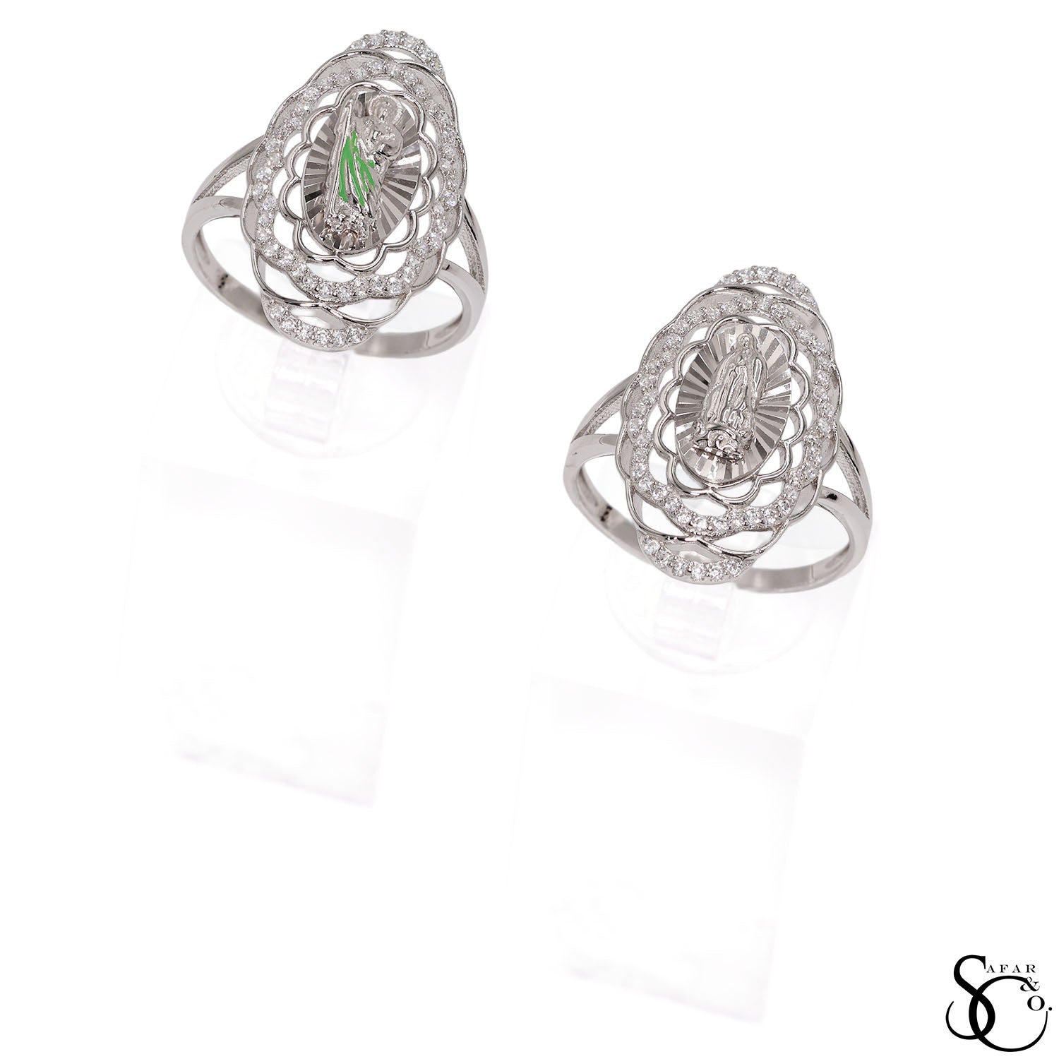 925 Sterling Silver Our Lady of Guadalupe Virgin Mary Ring