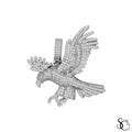 925 Sterling Silver Iced Out Eagle Charm Pendant