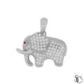 925 Sterling Silver Elephant Charm Pendant